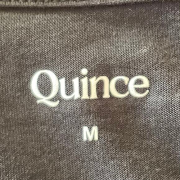 Quince Cotton Modal V-Neck T-shirt Lot of 3 Black White Olive Green Size Medium - Picture 3 of 4